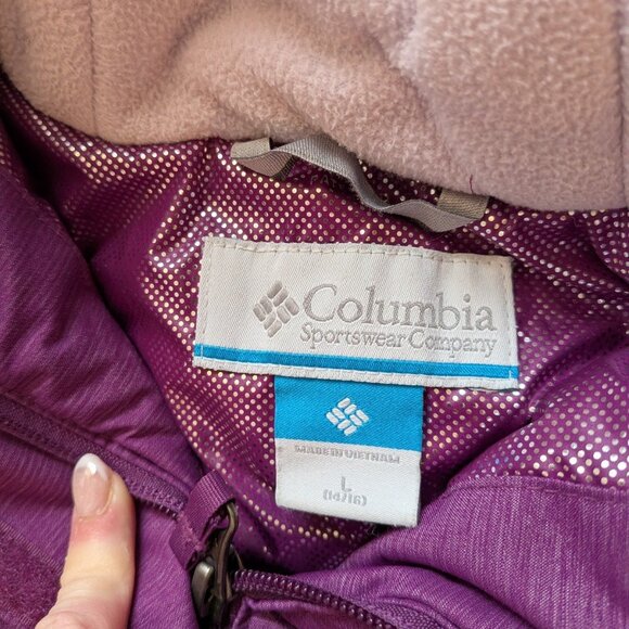 Columbia Girls Large Purple Omnitech Winter Coat - Picture 4 of 5